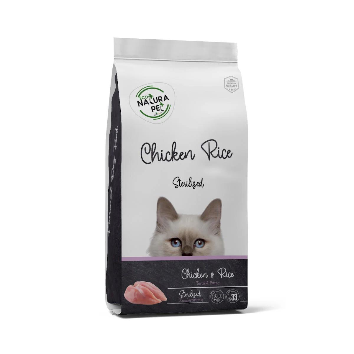 Natura Pet Tavuk & Pirinçli Kısırlaştırılmış Kedi Maması 1,5KG