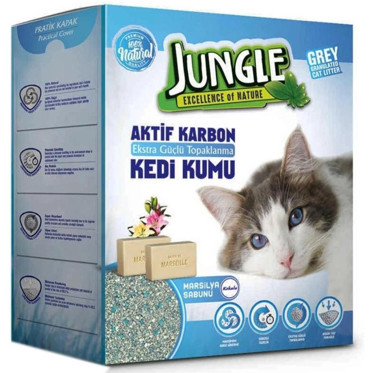 Jungle 6 Lt Karbonlu Grey (Marsilya Sabun) Kedi Kumu