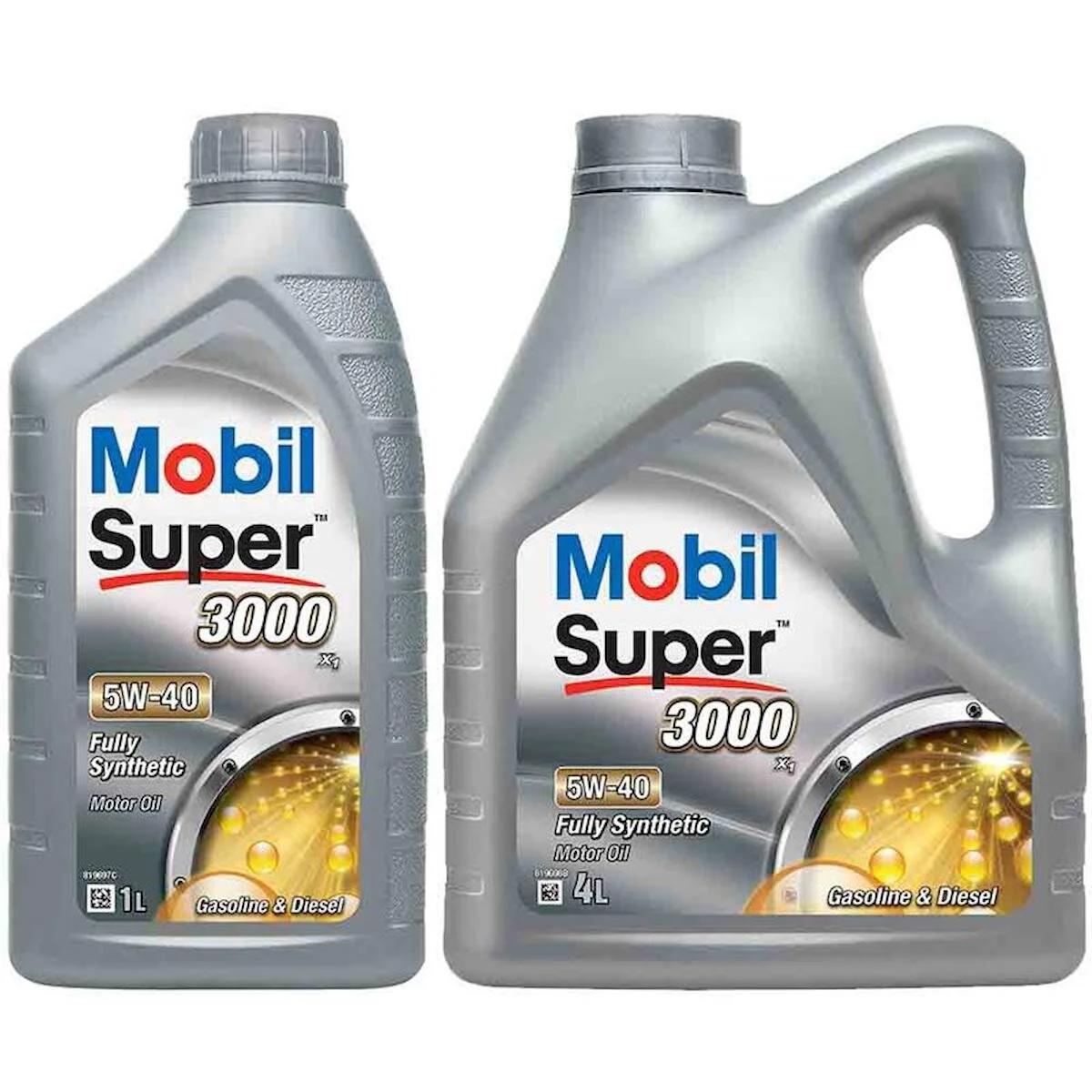 Mobil Super 3000 X1 5W40 Motor Yağı 4+1 5 LT(Üretim Yılı - 2024)