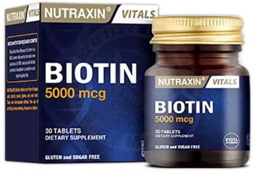 NUTRAXIN BIOTIN 5000 MCG 30 TABLET 1 Paket(1 x 30 Tabletten)