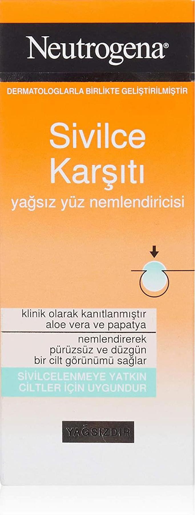 Neutrogena Sivilce Karşıtı Yağsız Yüz Nemlendiricisi 50ml, 50 ml