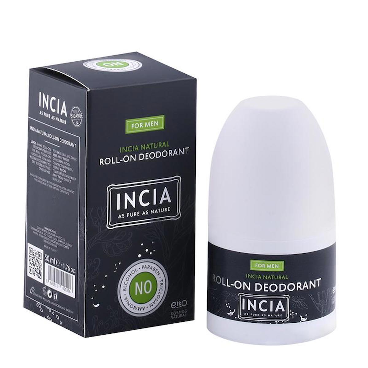 INCIA Erkekler için Doğal Roll-On Deodorant 50 ml