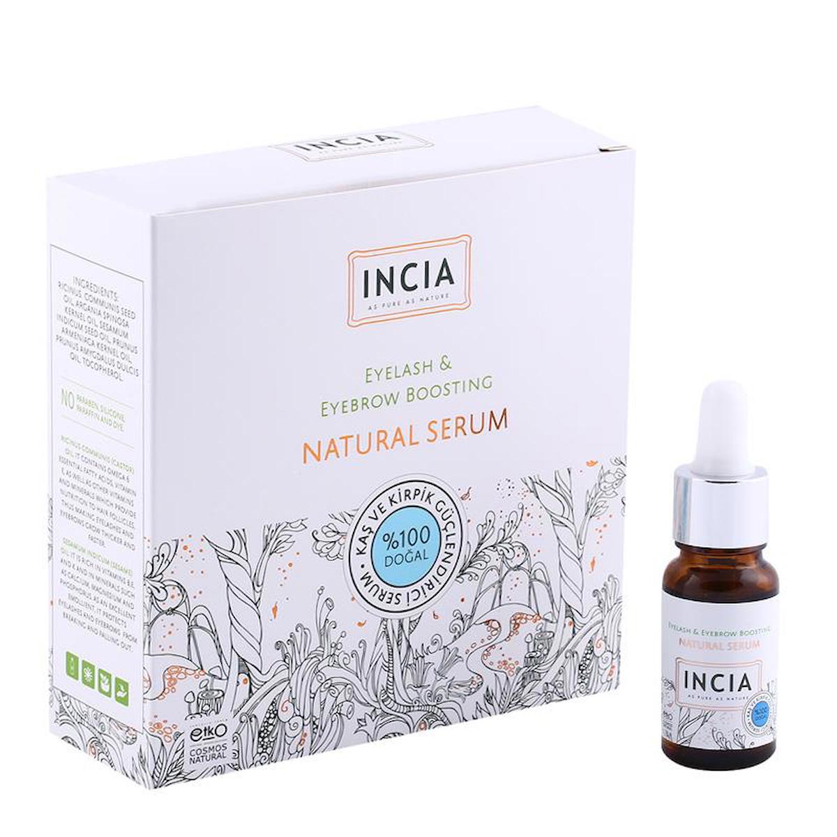 INCIA Kaş ve Kirpik Güçlendirici Doğal Serum 10 ml