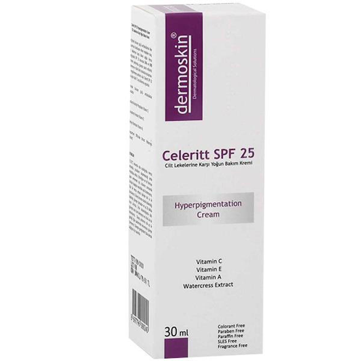 Dermoskin Celeritt SPF 25 Leke Karşıtı Bakım Kremi 30 ml