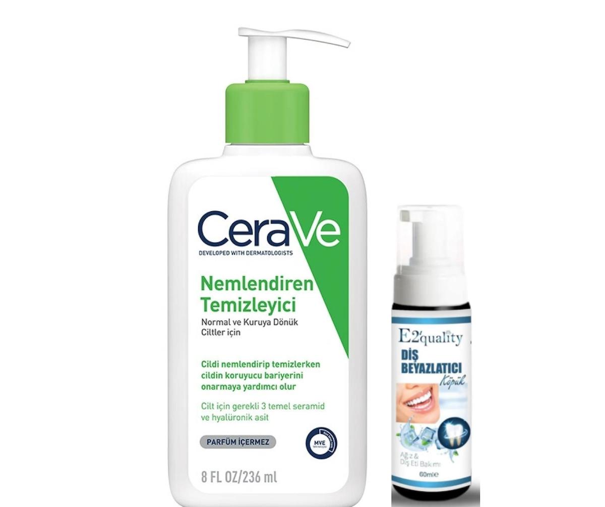 CeraVe Nemlendiren Temizleyici 236 ml - Diş Beyazlatıcı Köpük Hediye