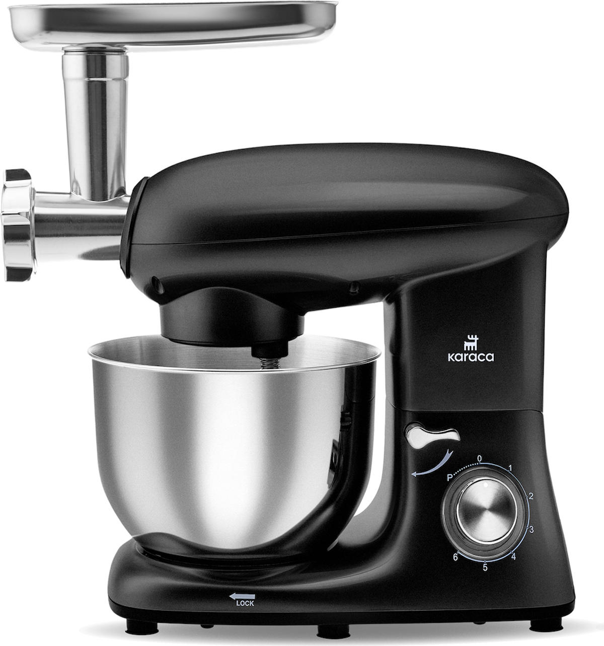 Karaca Multichef Shiny Black 5.5 lt 1900 W Stand Mikser