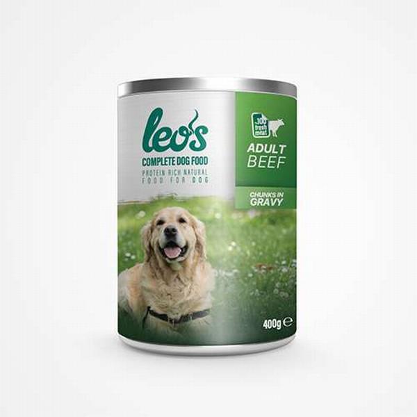 Leos Sığır Parça Etli Soslu Köpek Konservesi 6x400 Gr 