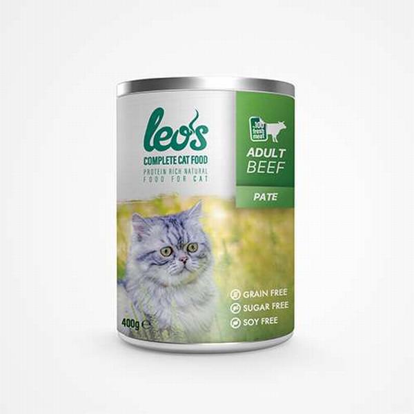 Leos Sığır Etli Ezme Kedi Konservesi 24x400 Gr 