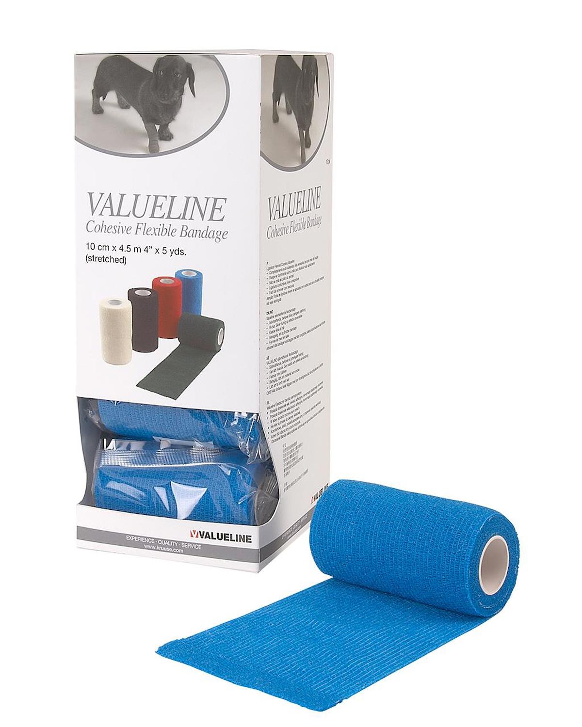 VALUELİNE Flexible Bandaj. 10 cm x 4,5 mt. Mavi