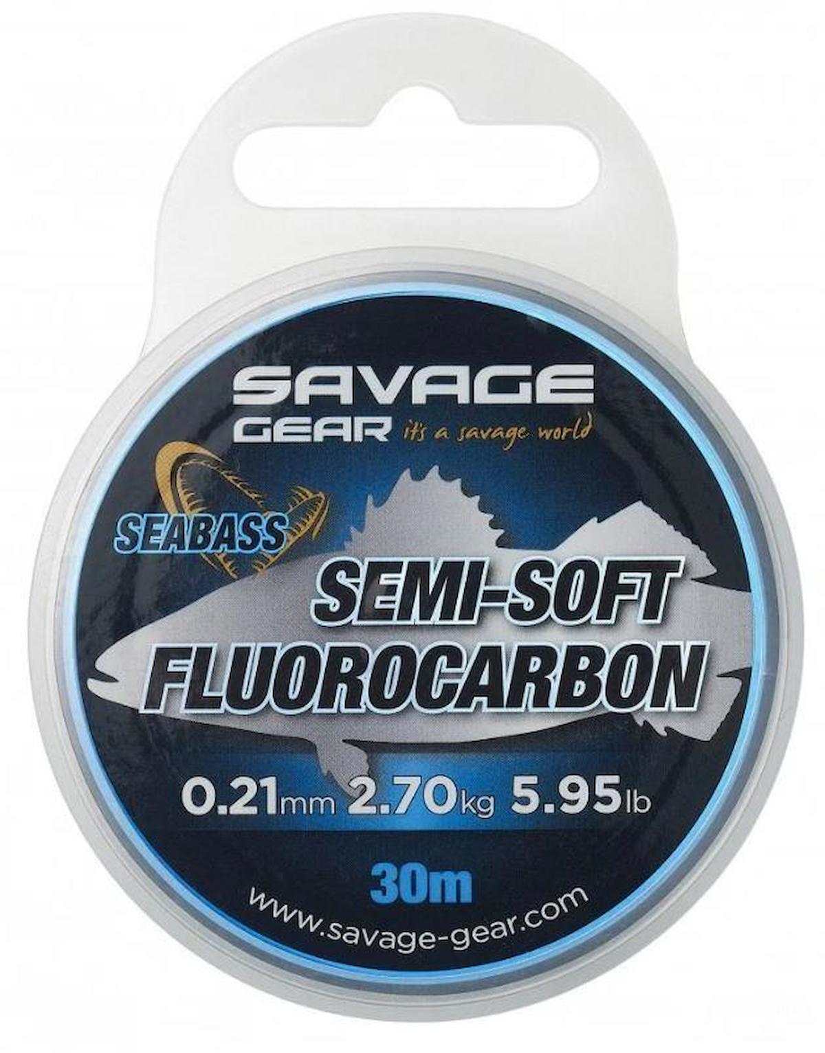 Savage Gear Semi-Soft Fluorocarbon Seabass 30 M Clear 