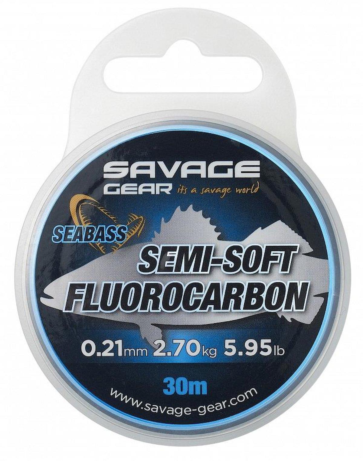 Savage Gear Semi-Soft Fluorocarbon Seabass 30 M 0.39 MM 8.04 KG 17.72 LB Clear