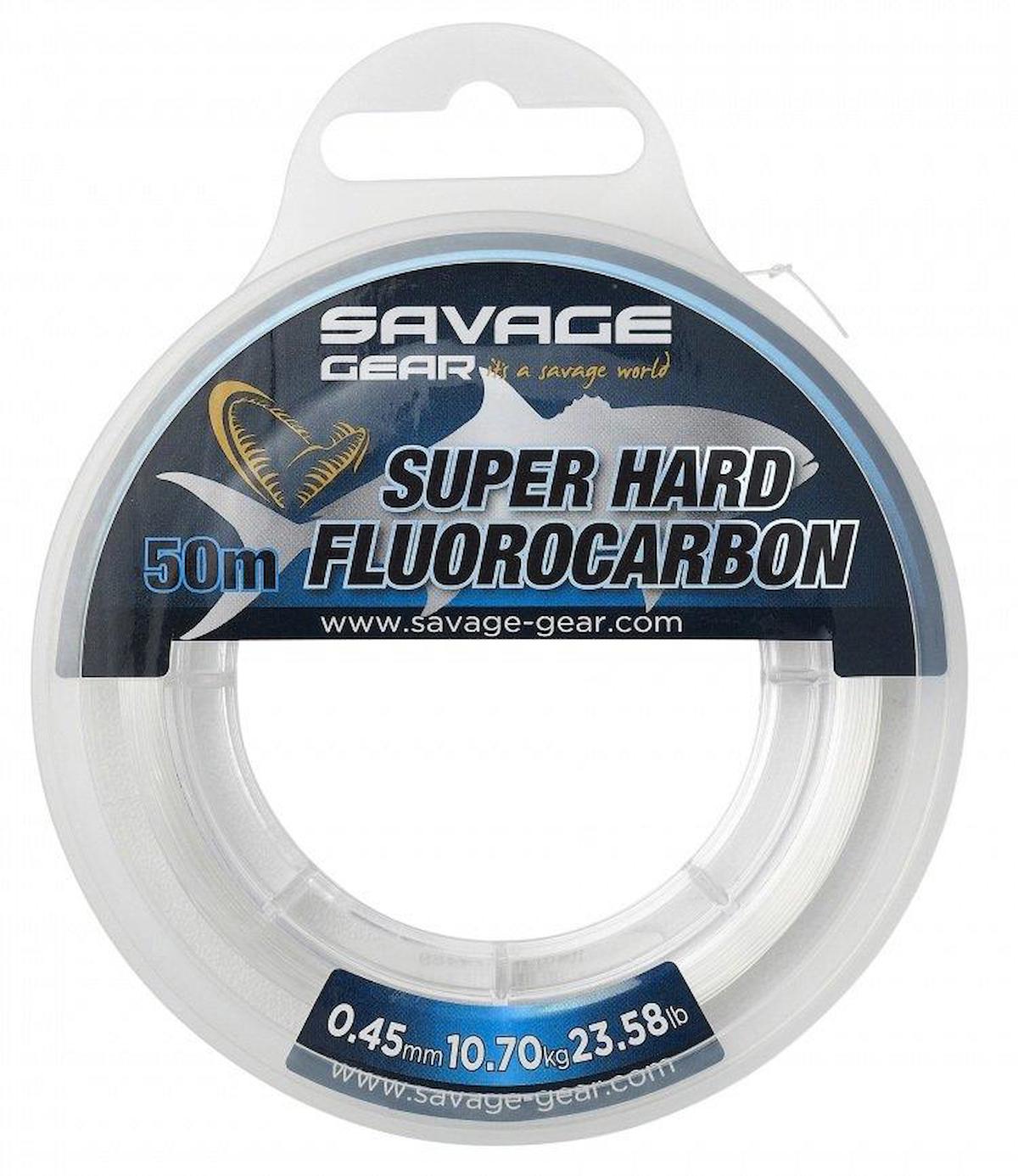 Savage Gear Super Hard Fluorocarbon 50 M 0.68 MM 22.40 KG 49.38 LB Clear