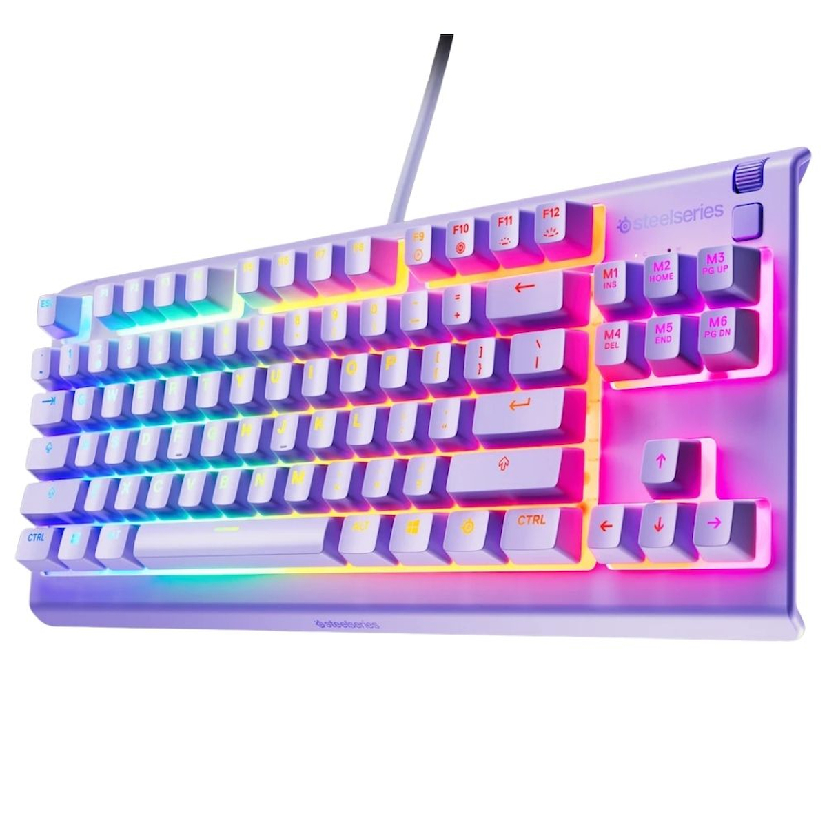 SteelSeries Apex 3 TKL TR Q RGB Membrane Kablolu Lavender Gaming (Oyuncu) Klavye