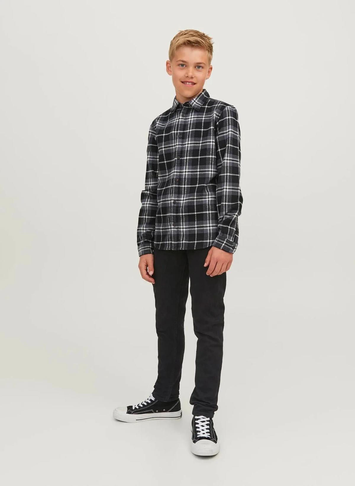 Jack & Jones Normal Bel Siyah Erkek Denim Pantolon JJIGLENN JJORIGINAL MF 072 NOOS JNR