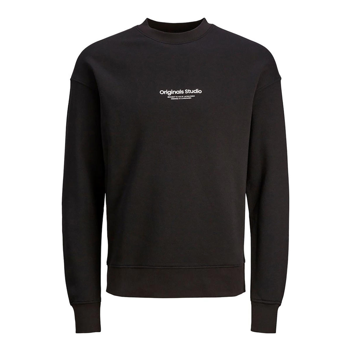 Jack & Jones Bisiklet Yaka Siyah Erkek Sweatshırt 12241694_JORVESTERBRO SWEAT CREW NE