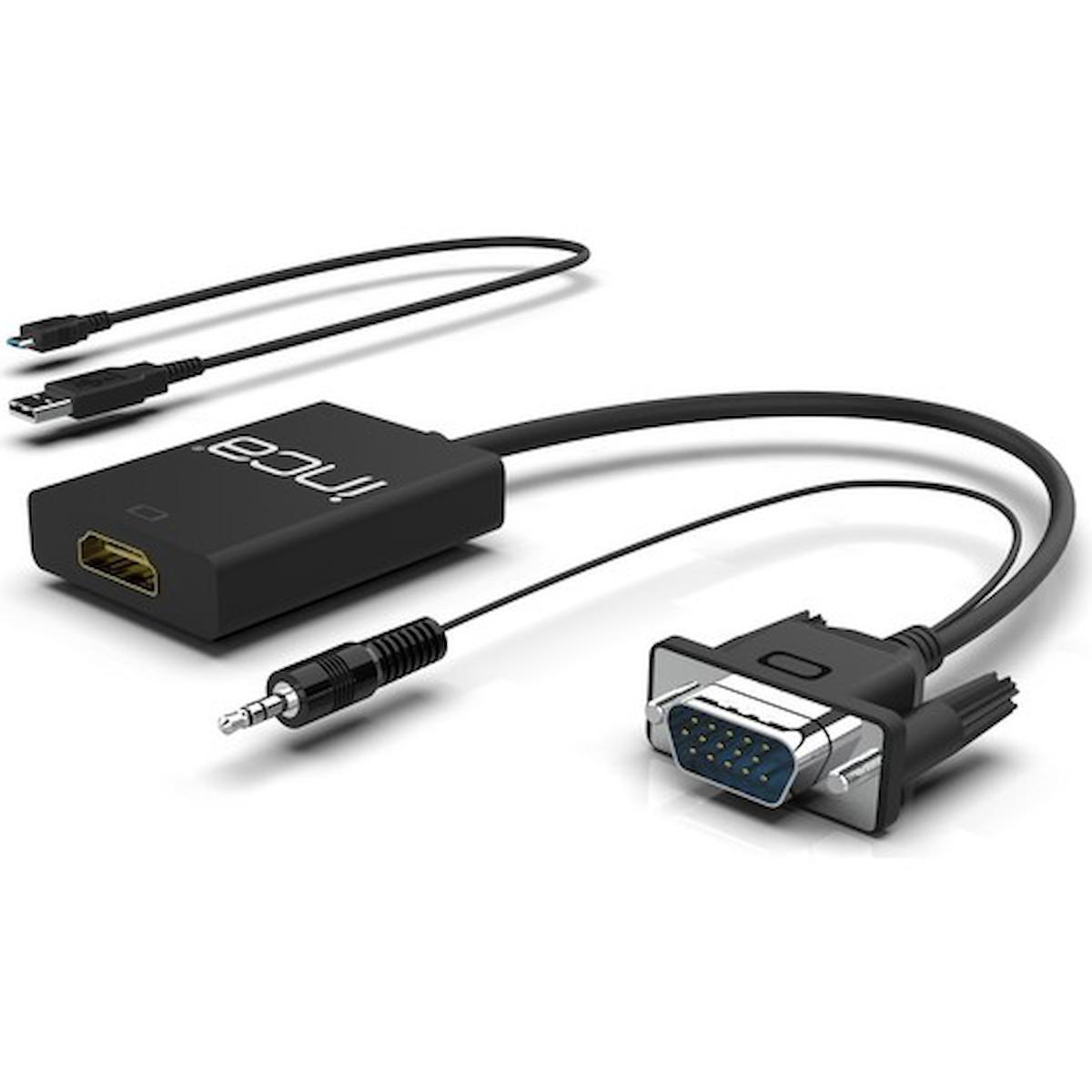 Inca Ivth-02 Vga To Hdmı Çevirici + Usb Adaptörü + Ses Kablosu