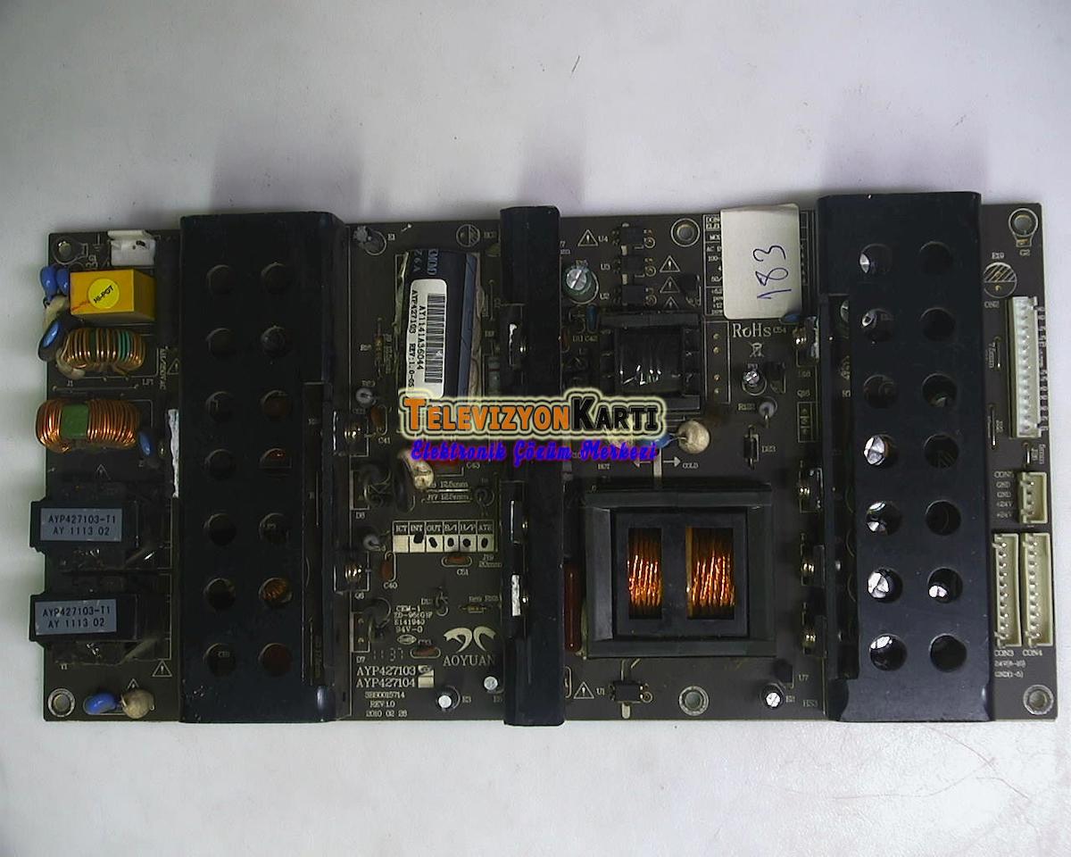 AYP427103, 3BS0015714, Rev.1.0, SUNNY SN042L118-T1F, Power Board, Besleme, LC420WUN-SCB1