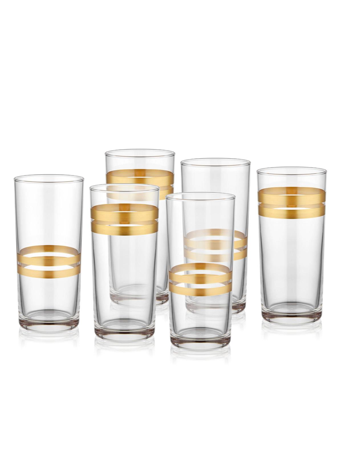 The Mia Lines Rakı Kadehi 6 Lı Set - Gold