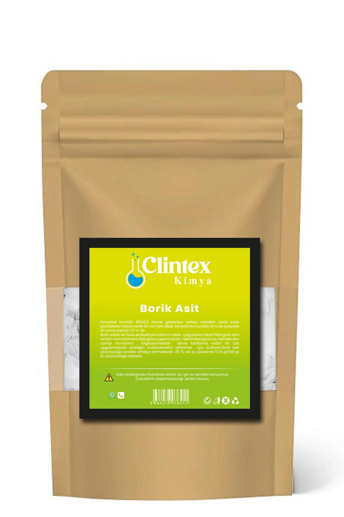  Clintex Kimya 100% Saf Eti Maden Borik Asit 2 Kg