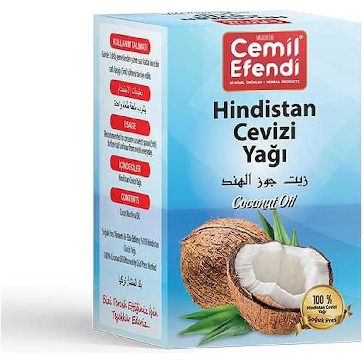 %100 Doğal Soğuk Sıkım Cemil Efendi Hindistan Cevizi Yağı 150 ml