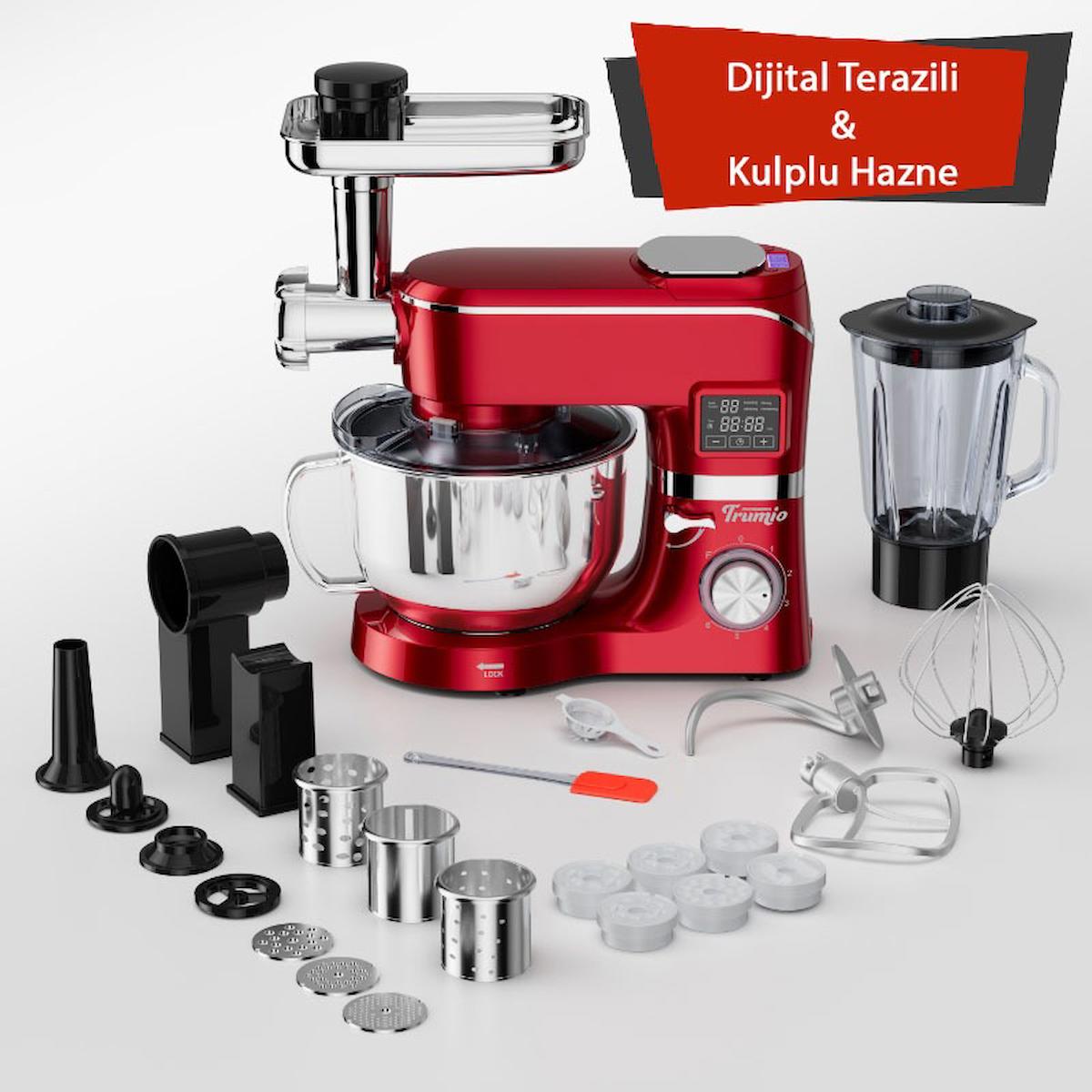 Trumio Çok İşlevli Kıyma Çekme Hamur Mayalama Blender Makinesi