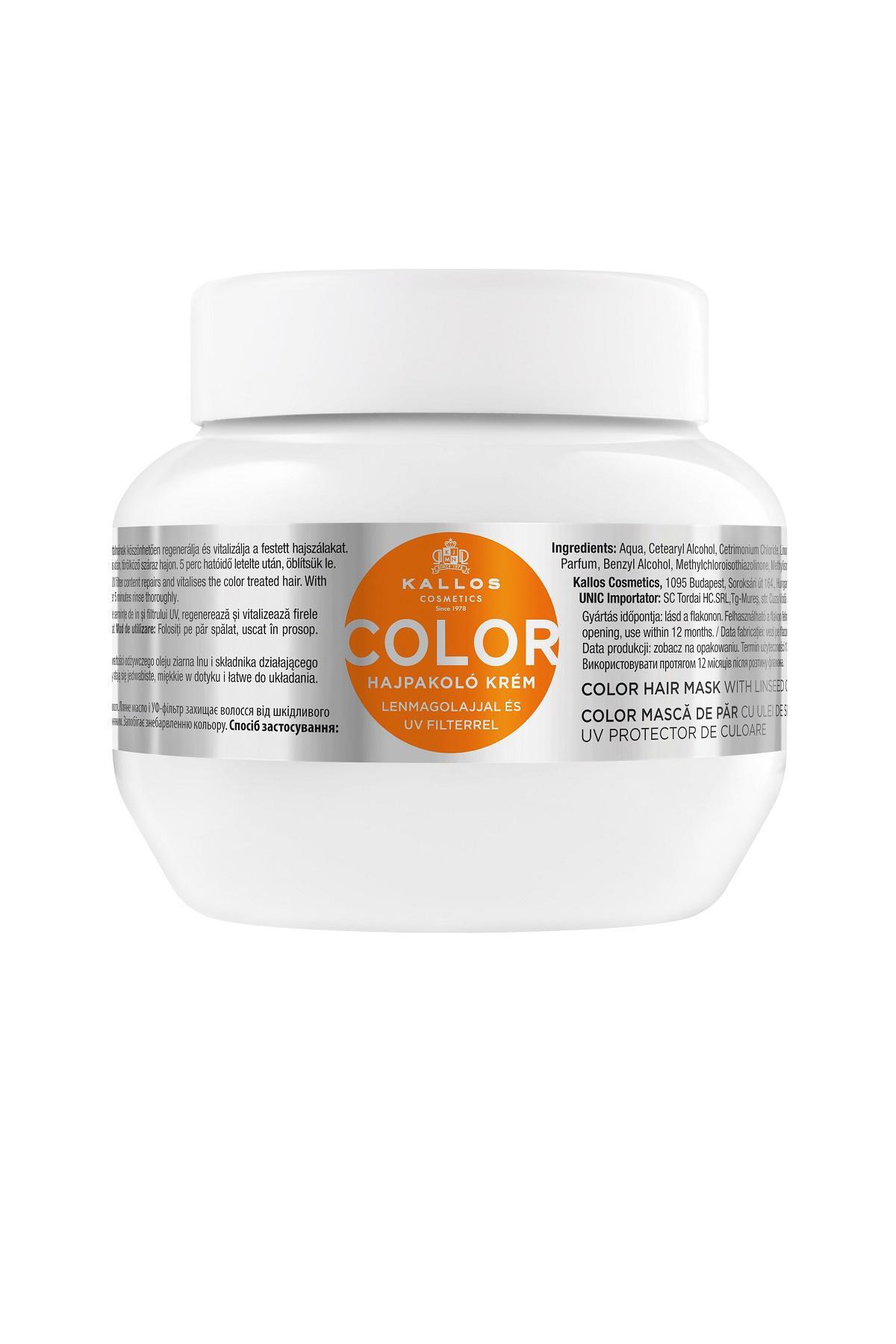 COLOR HAIR Boyalı Saçlar için Keten Tohumu Yağlı ve UV Filtreli Saç Bakım Maskesi 275ml