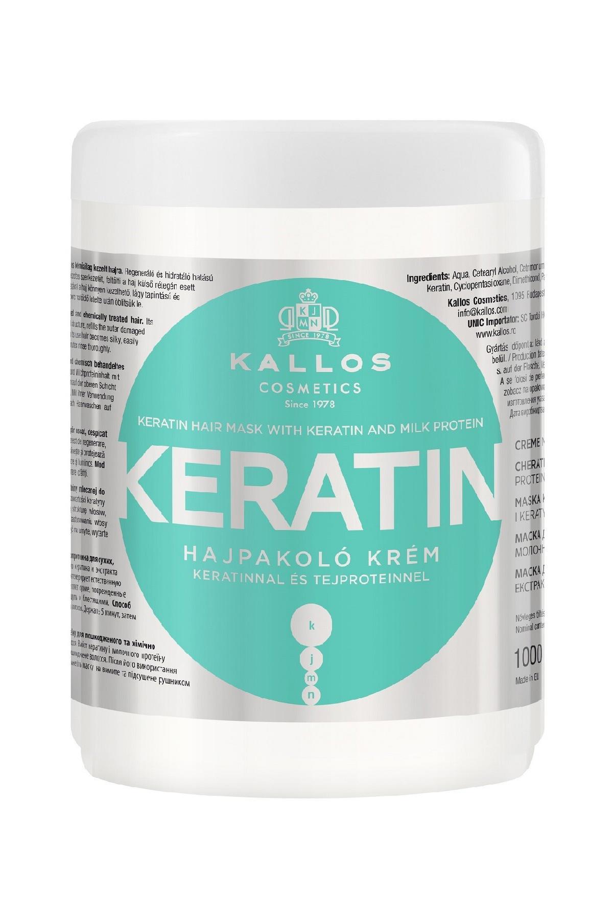 Keratinli ve Süt Proteinli KERATiN Saç Maskesi Kuru, Hasarlı, Kimyasal İşlem Görmüş Saçlar 1000ml