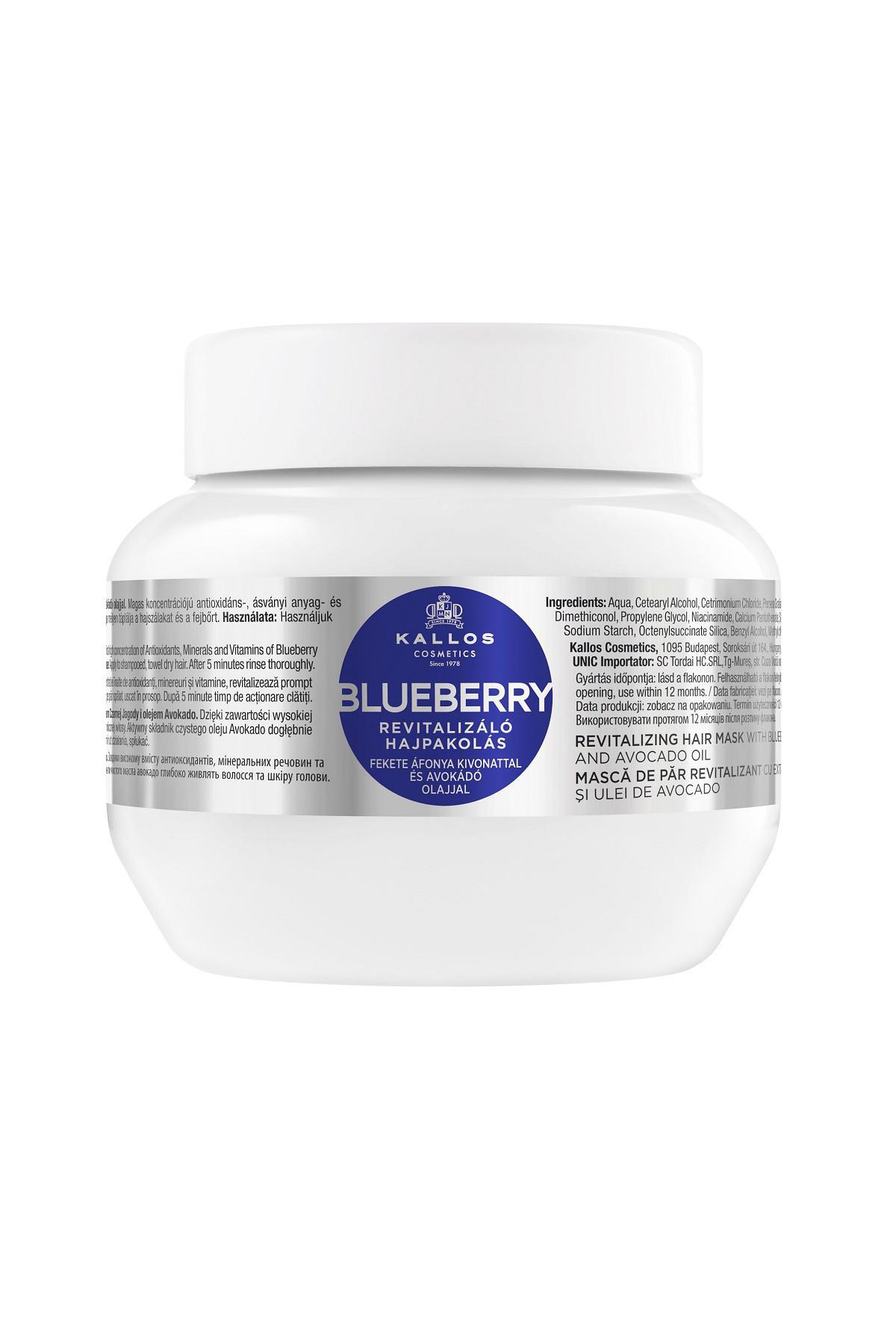 BLUEBERRY Hair Mask Yabanmersini Özü ve Avakadodu Yağı içeren Canlandırıcı Saç Bakım Maskesi 275ml