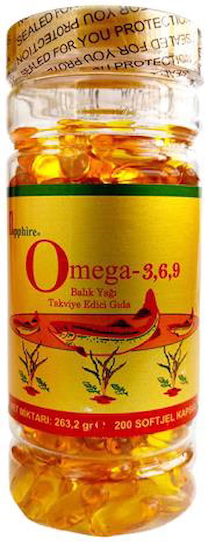 Sapphire 1000 Mg Balık Yağı Omega 3-6-9 200 Softgel