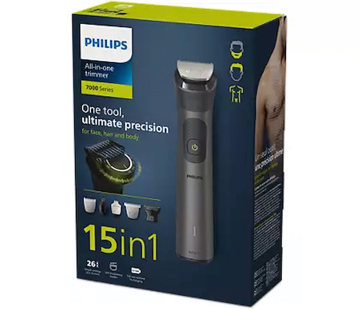Philips 15'i 1 Arada Erkek Bakım Seti MG7950/15-Yüz/saç/vücut (Islak/kuru Kullanım)