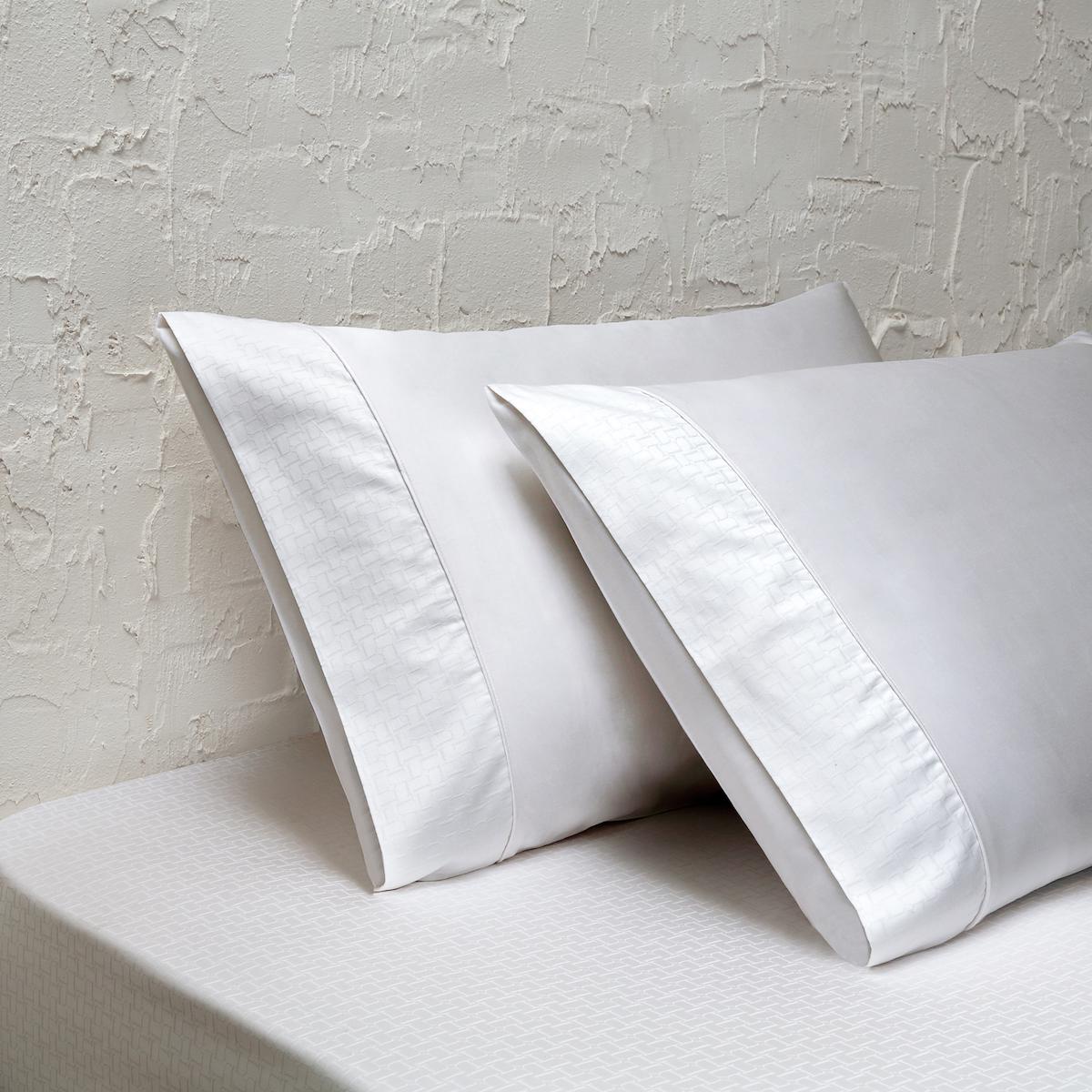 Linens White Coll. Logo Saten Standart Yastık Kılıfı Seti Beyaz