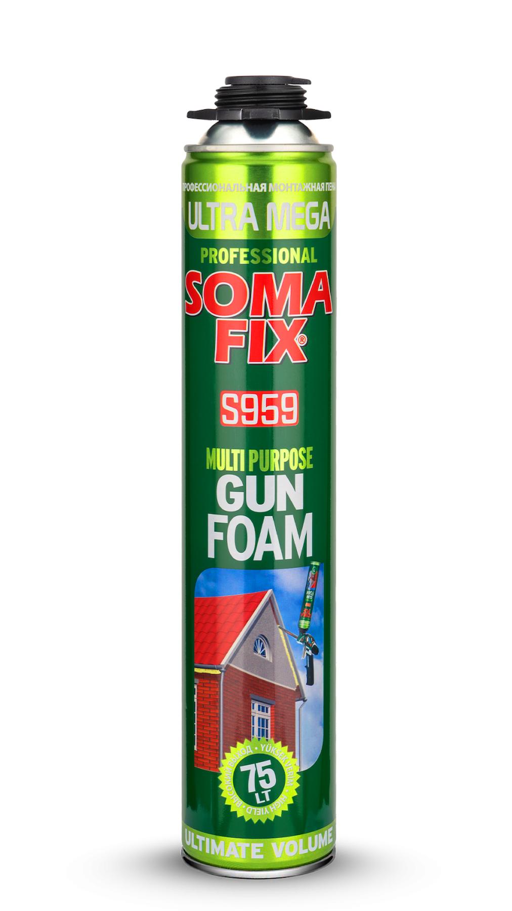 SomaFix Ultra Mega Tabancalı Poliüretan Köpük 870 ml S959