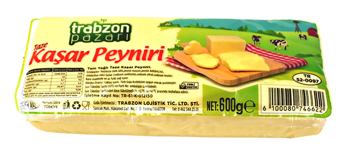 Trabzon Yöresel Taze Kaşar Peynir  600 Gr