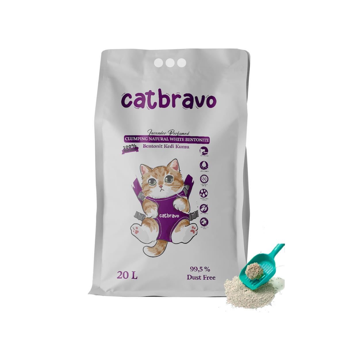 CATBRAVO Kedi Kumu   20 LT LAVANTA