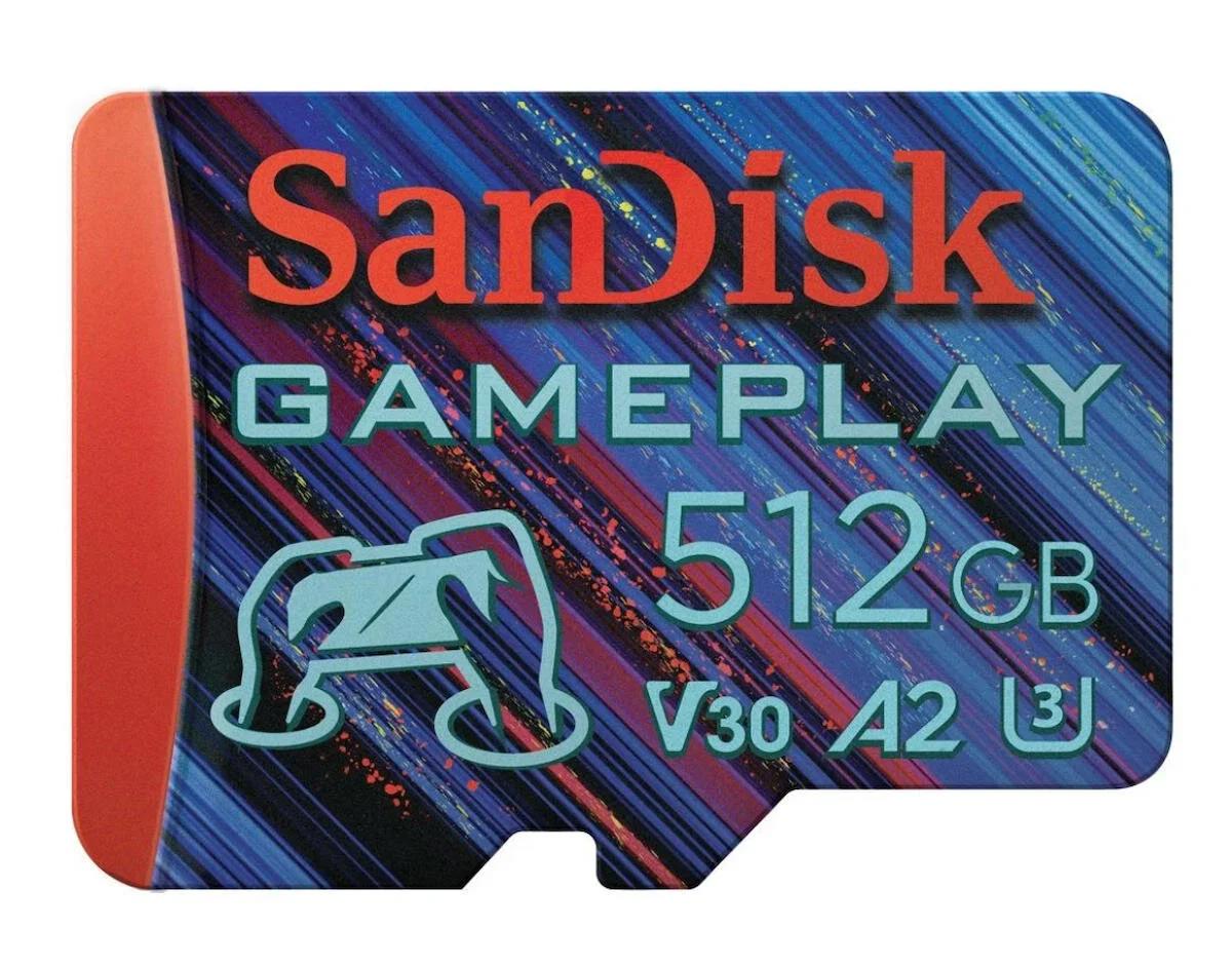 SanDisk GamePlay 512GB SDSQXAV-512G-GN6XN 190/130MB/s 4K UHD microSDXC A2 V30 Gaming Hafıza Kartı