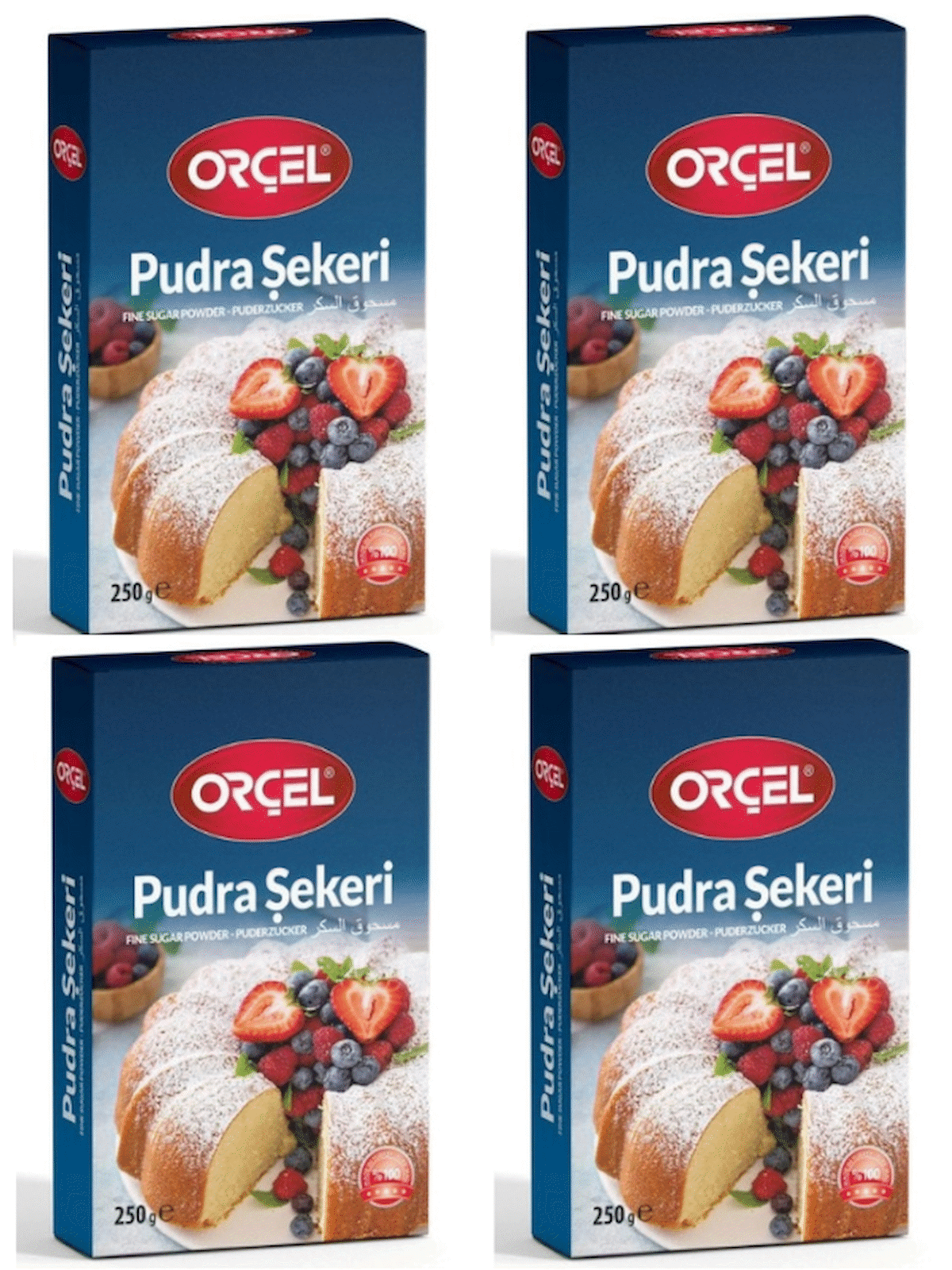 Orçel Pudra Şekeri 4x250 Gr.