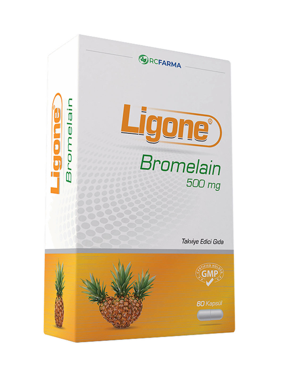 Ligone Bromelain 500 mg Takviye Edici Gıda 60 Kapsül