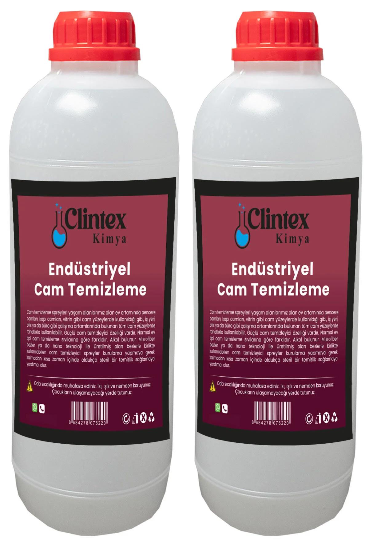 Clintex Kimya Endüstriyel Cam Temizleyici 2x1 Lt