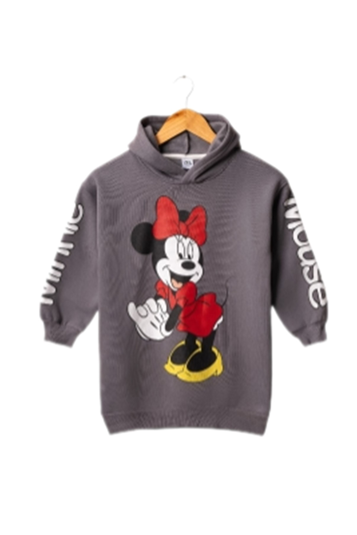 Kız Çocuk Kapşonlu Mini Mouse Tunik  Sweatshirt 4/8 Yaş