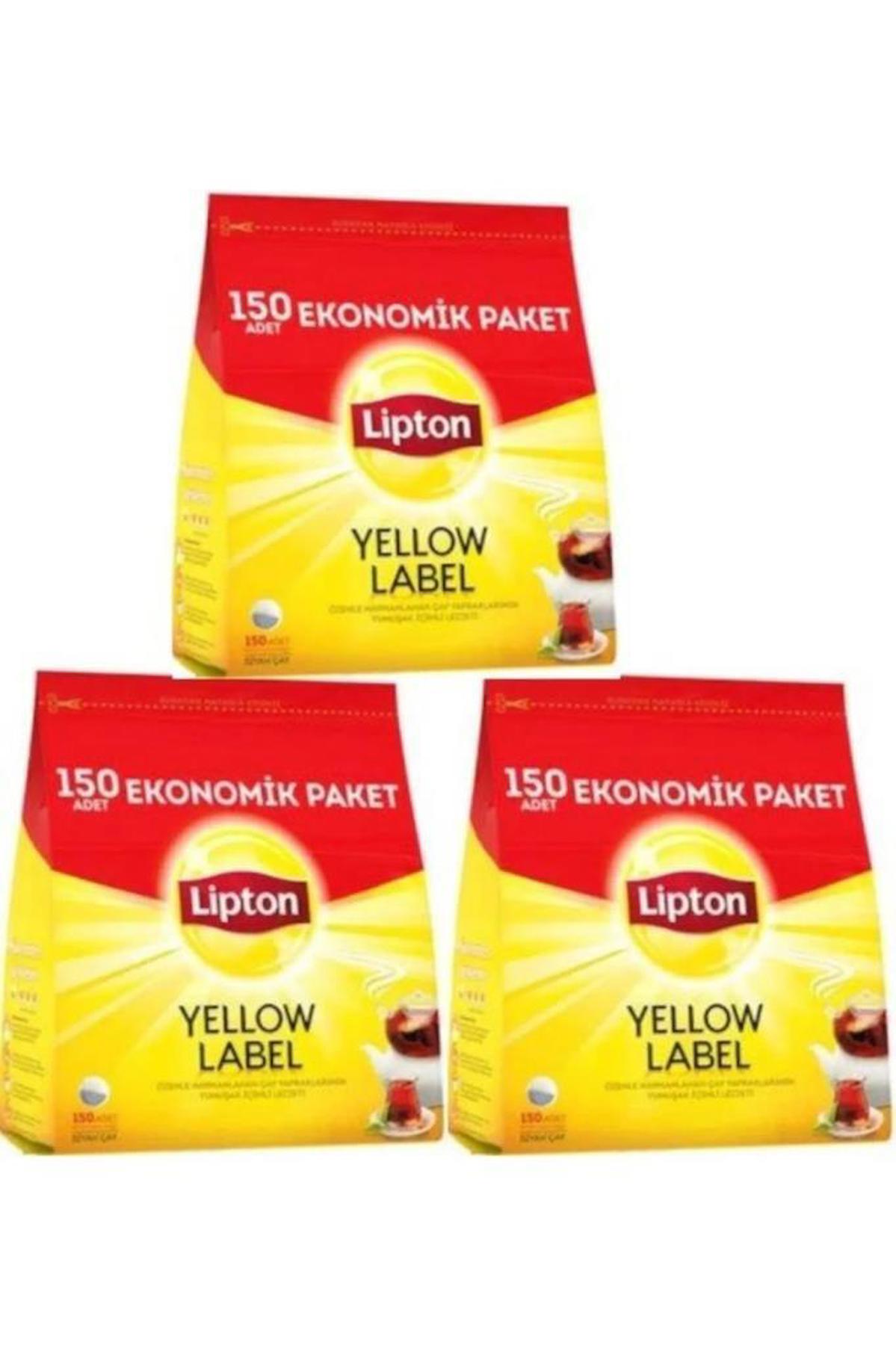 Lipton Yellow Label Demlik Siyah Poşet Çay 150 Adetli 3 Paket