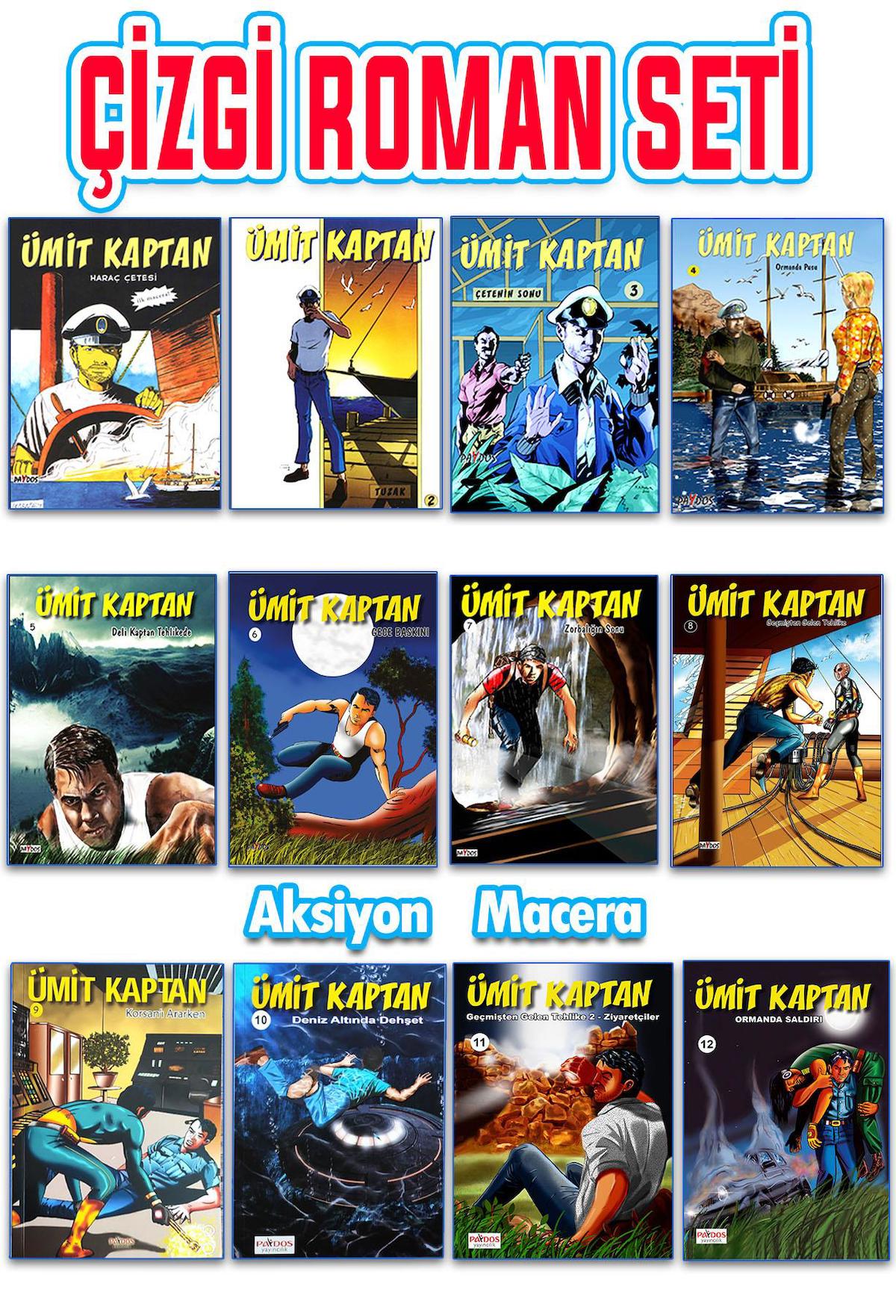 Ümit Kaptan Çizgi Roman Serisi 12 Kitaplı Set