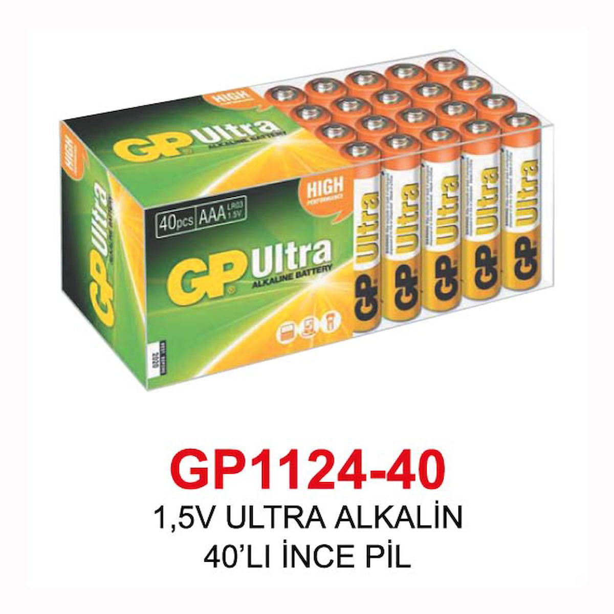 1,5V ULTRA ALKALİN 40’LI İNCE PİL