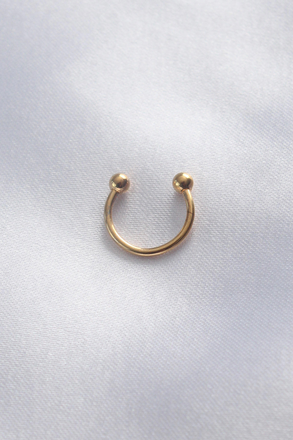 316L Cerrahi Çelik Minimal Toplu Gold Renk Halka Piercing - TJ-PR1113