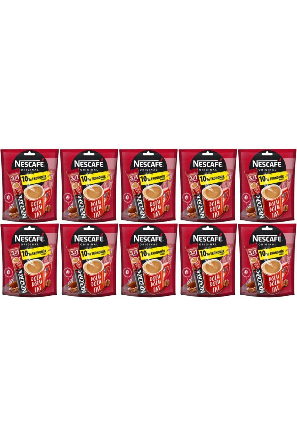 Nescafe 3'ü 1 Arada Sade 10 gr 100'lü Paket 