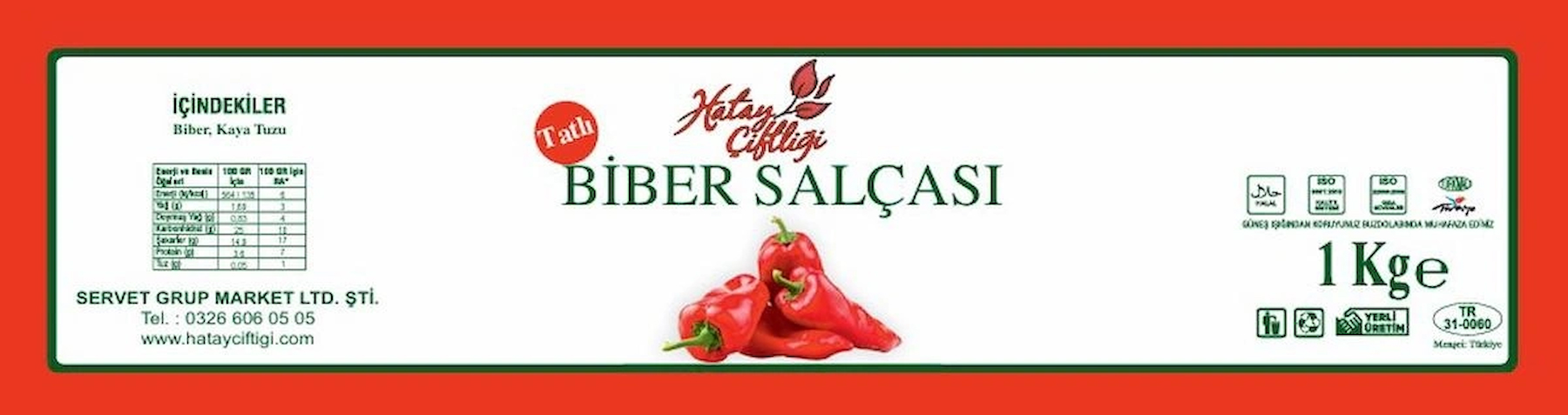 Biber Salçası Tatlı 1000Gr
