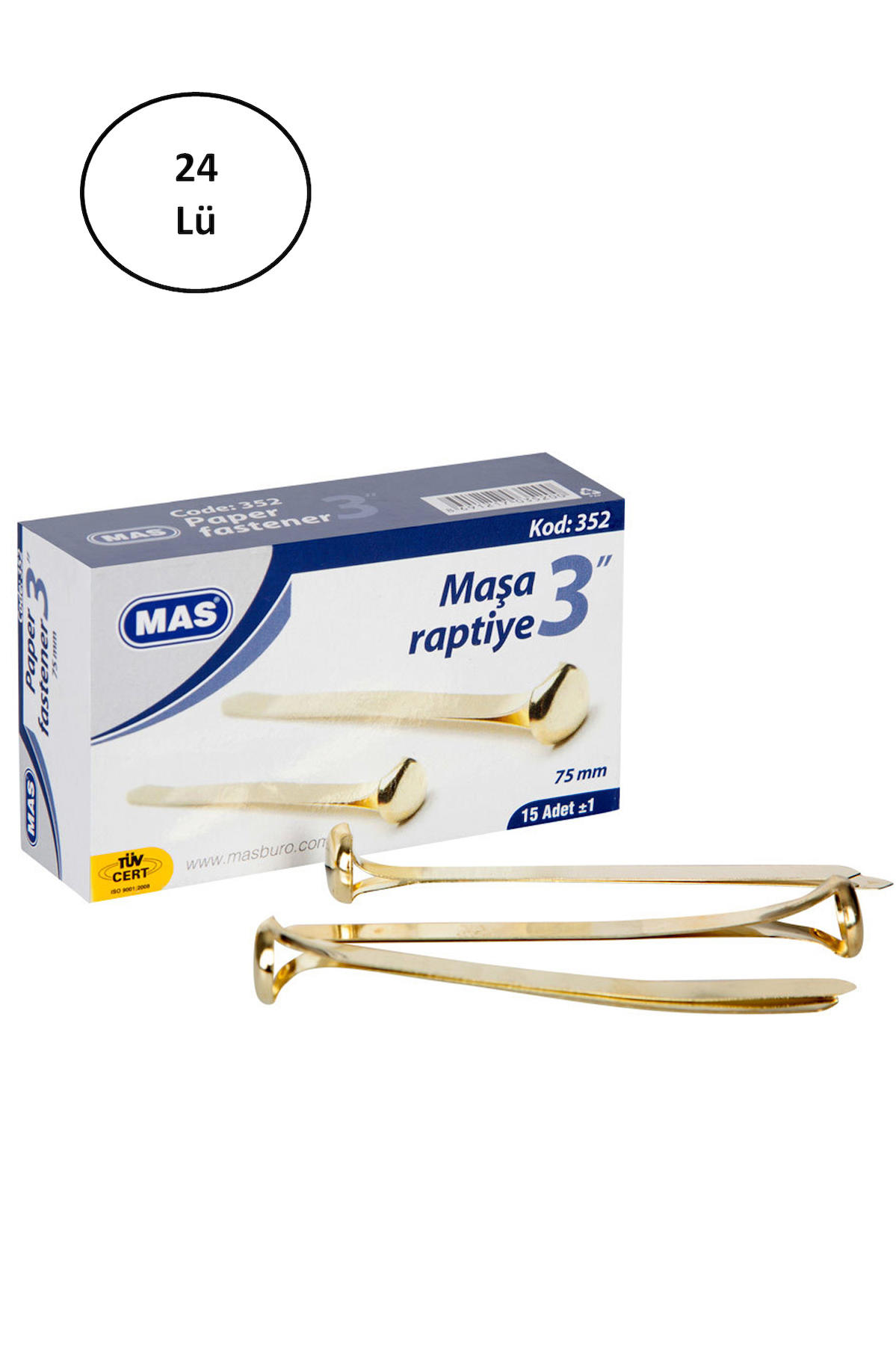 Mas Maşa Raptiye 75 Mm No:15 24 lü