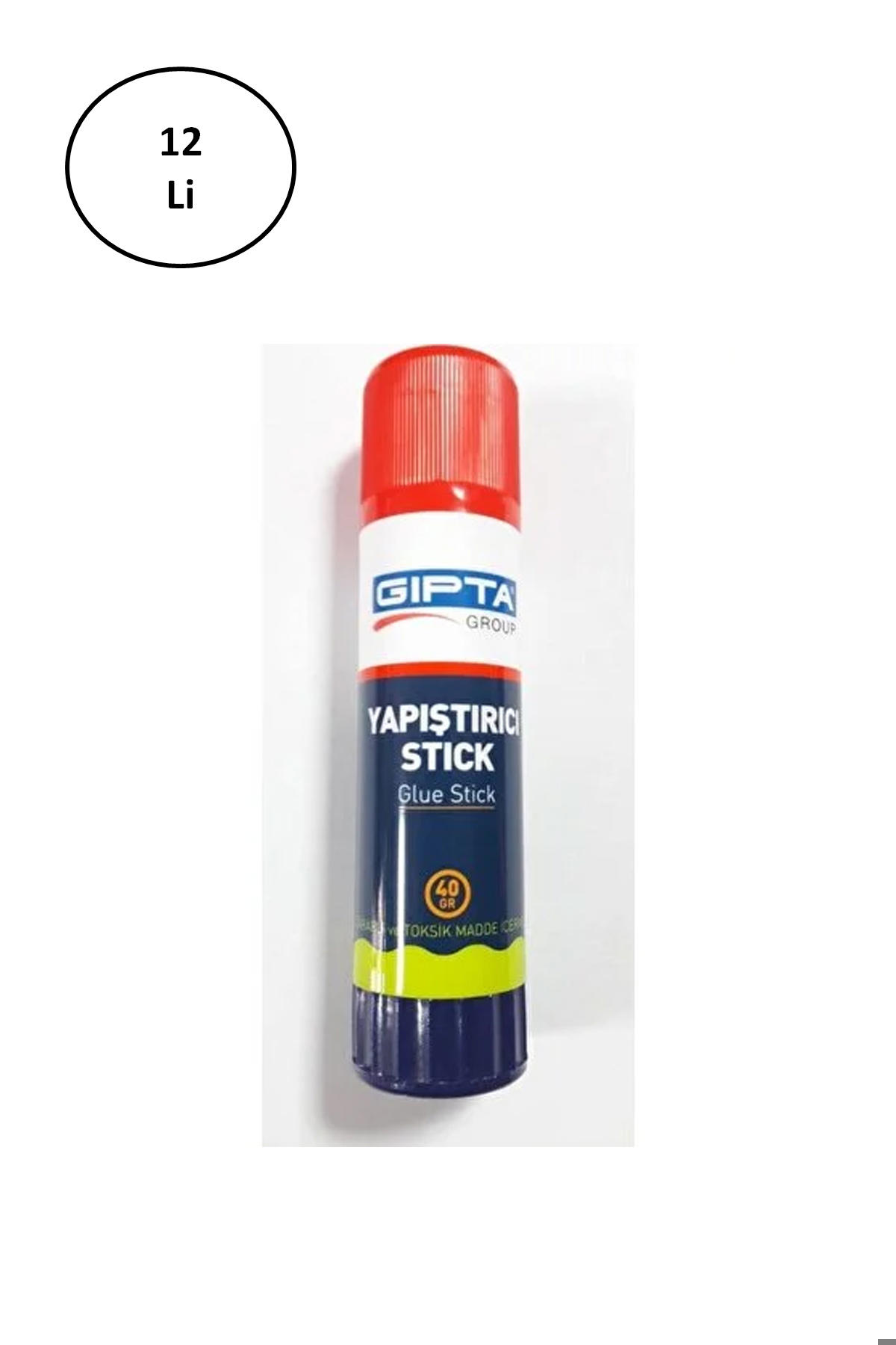 Gıpta Glue Stick Yapıştırıcı 40 Gr Beyaz 12 li