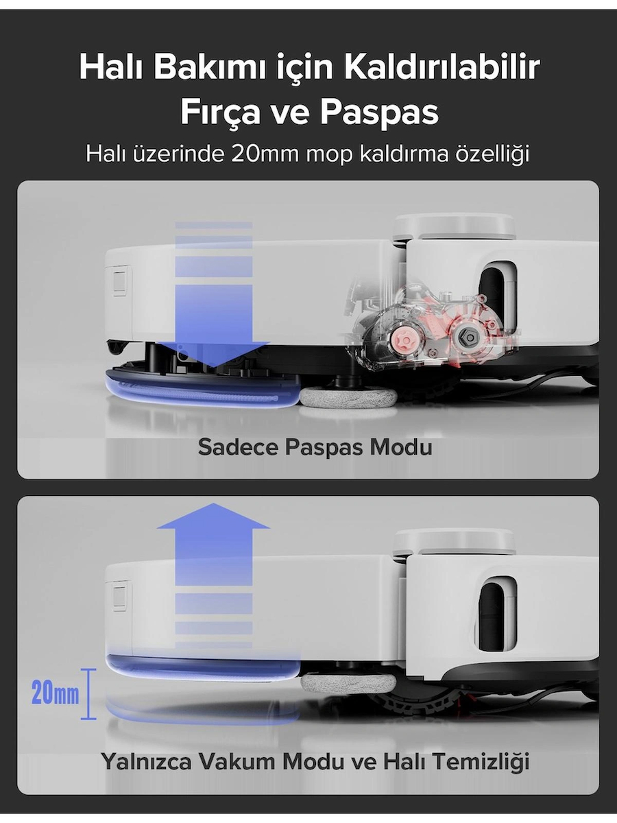 Roborock S8 MaxV Ultra Beyaz Çöp İstasyonlu Akıllı Robot Süpürge – OUTLET