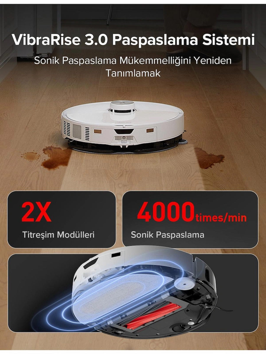 Roborock S8 MaxV Ultra Beyaz Çöp İstasyonlu Akıllı Robot Süpürge – OUTLET
