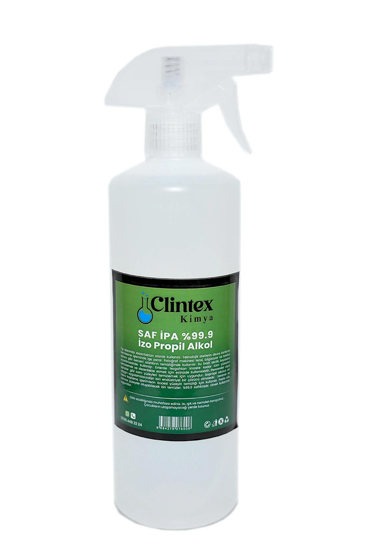 Clintex Kimya Spreyli Saf Ipa %99.9 Izopropil Alkol 1 Litre